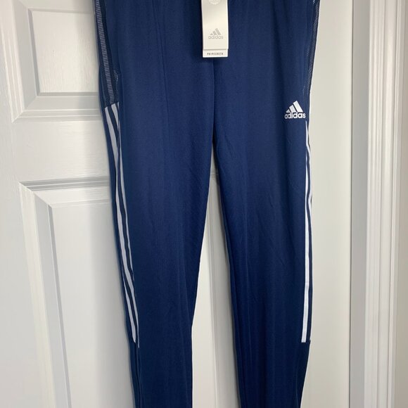 Adidas Men’s Medium Sports Pants – NWL, Blue w/ White Stripes, AEROREADY, Zip An - Picture 7 of 10